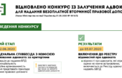 Відновлено конкурс з відбору адвокатів, які залучаються для надання БВПД Відновлено конкурс з відбору адвокатів, які залучаються для надання БВПД
